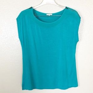 Pleione Turquoise Pull over blouse Sz M
